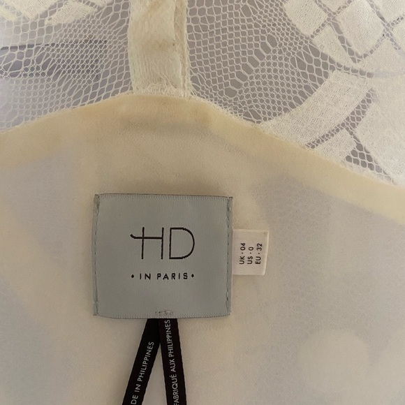 Anthropologie HD in Paris Ivory Lace Pineapple Top - Picture 10 of 12